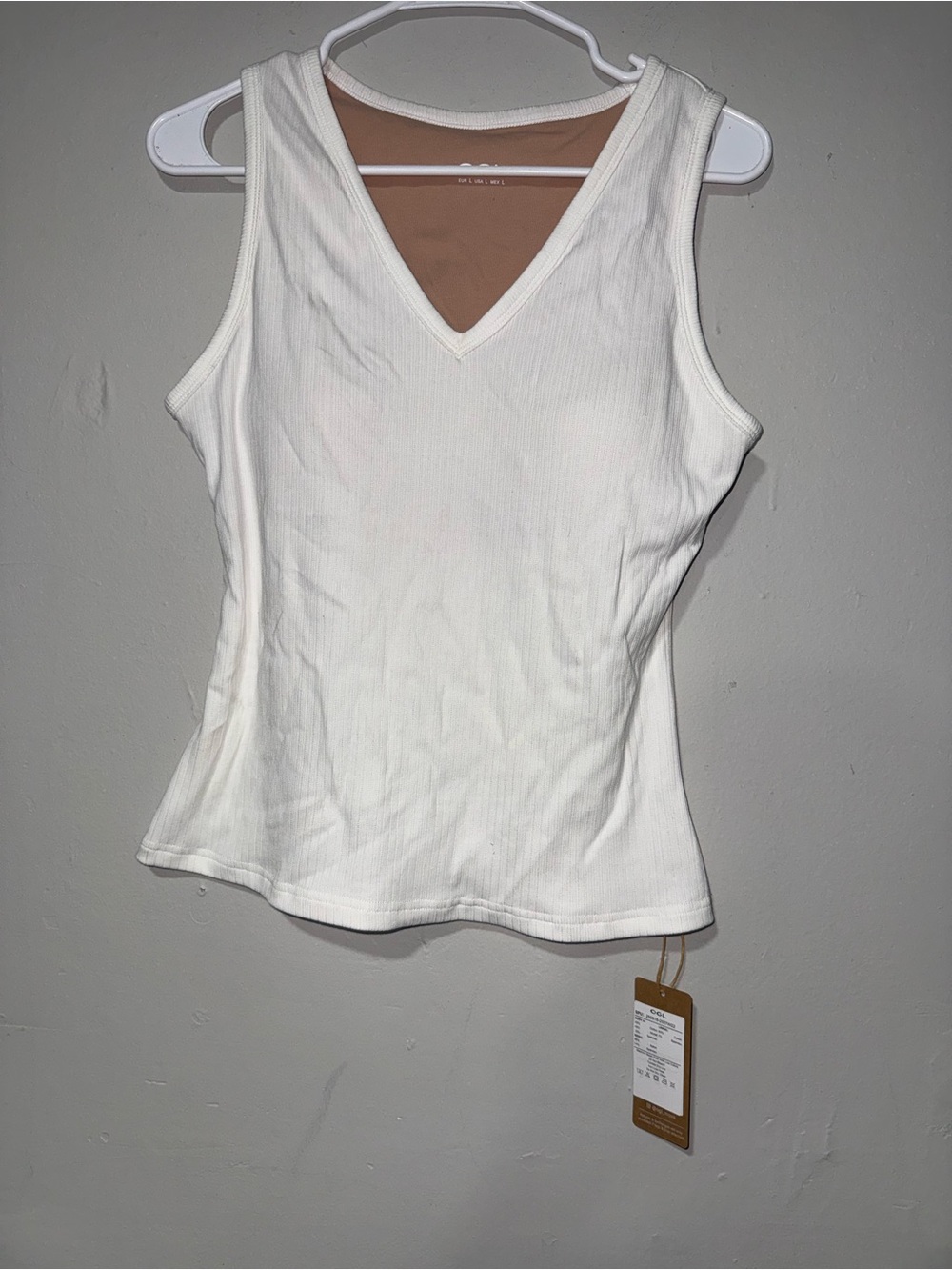 OGL Ribbed V‑Neck Tops in Lavender, White & Blue All Nwt - Picture 2 of 8